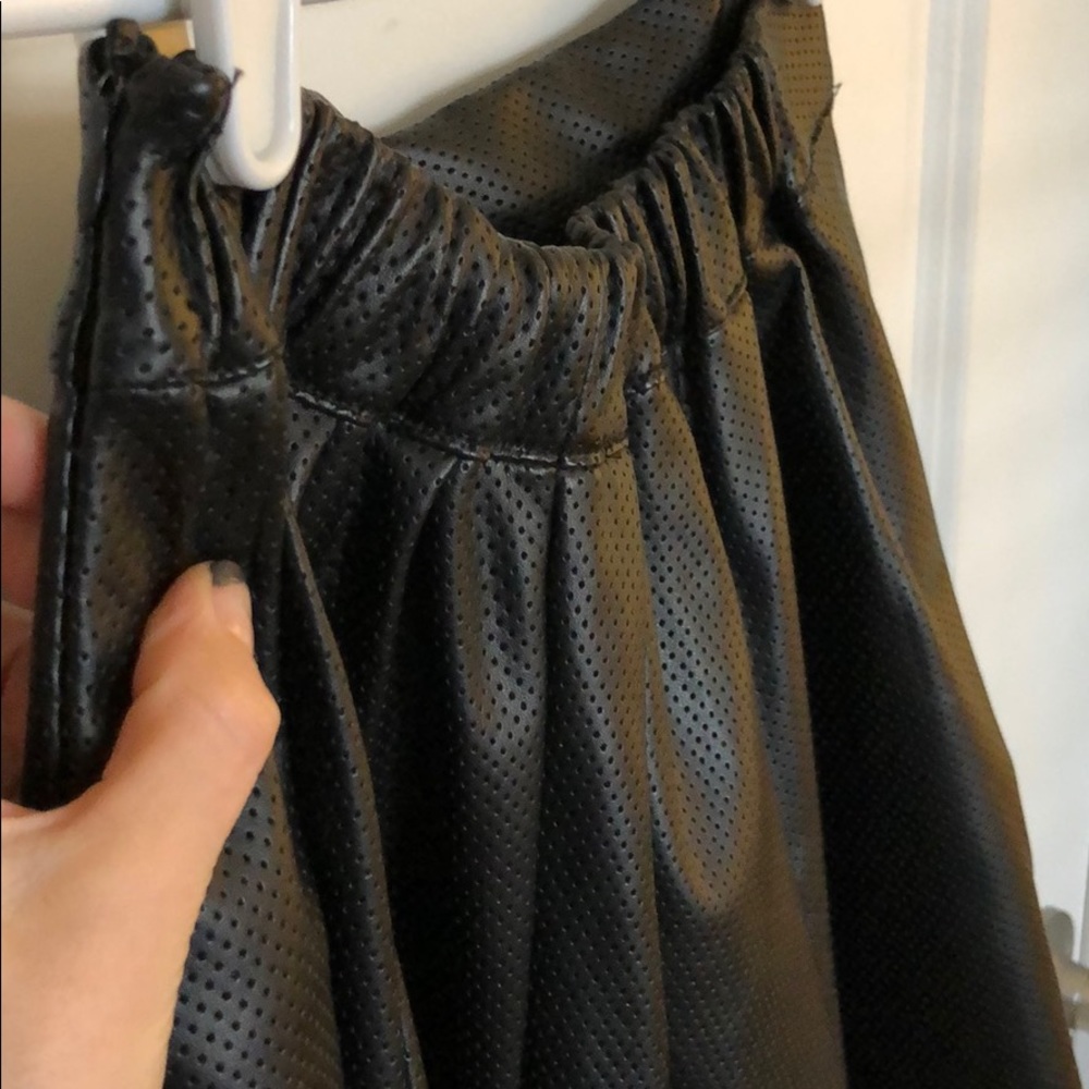 Leather skater skirt
